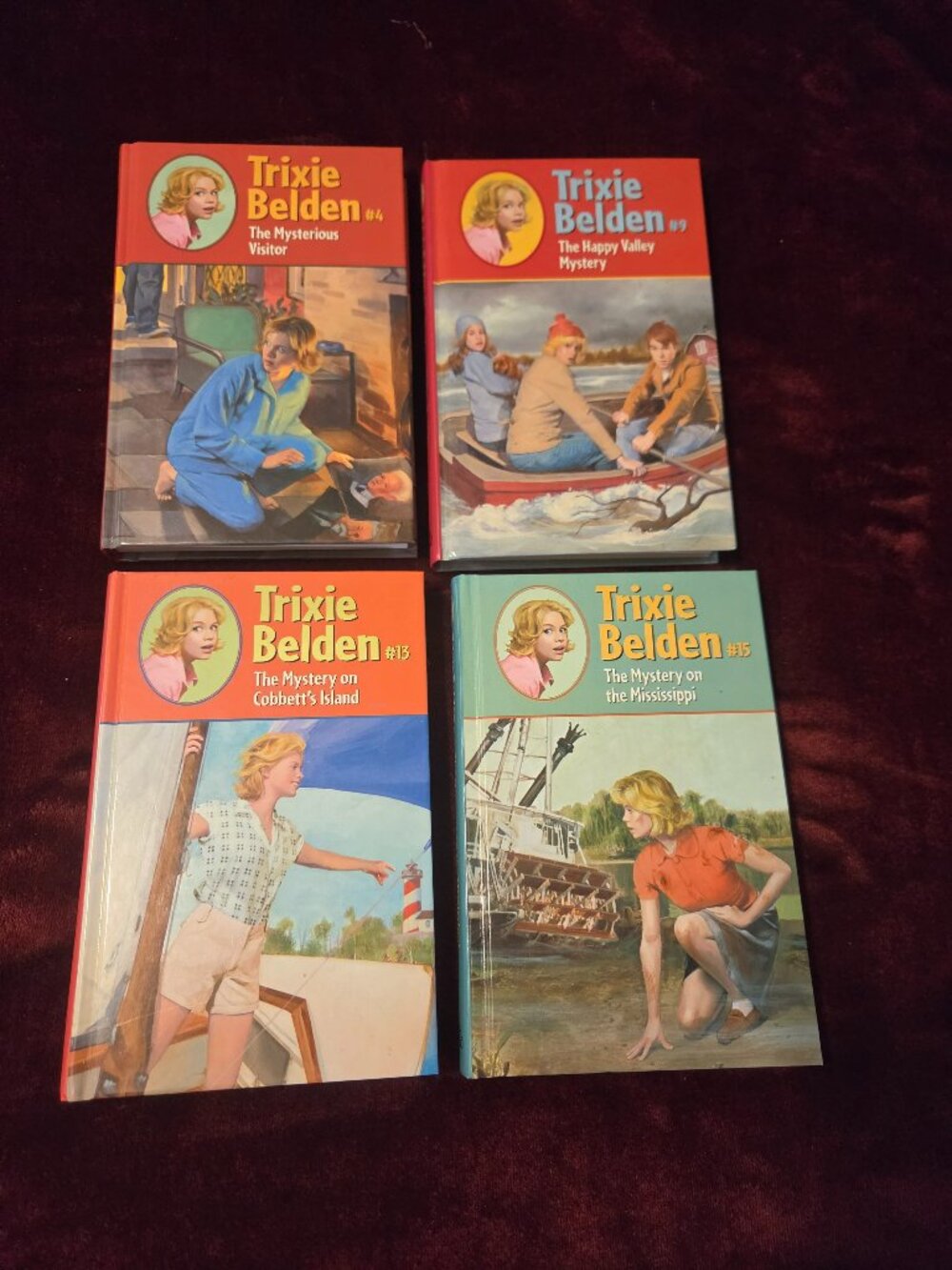 four vintage Trixie Beldon hardcover books 1970s rare finds